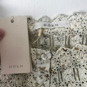 NWT Doen Estelle Blouse Eyelet Floral